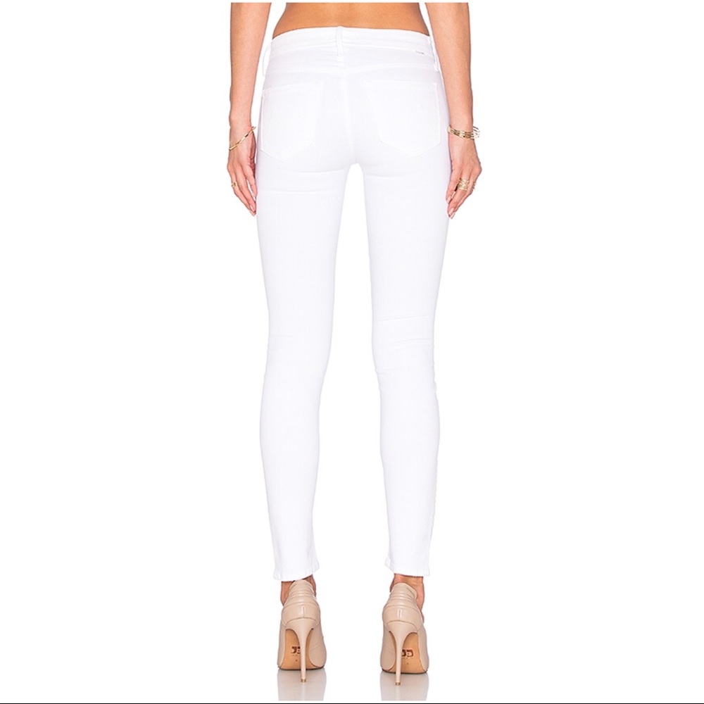 MOTHER White The Looker Ankle Crop Skinny Pants - Picture 3 of 12